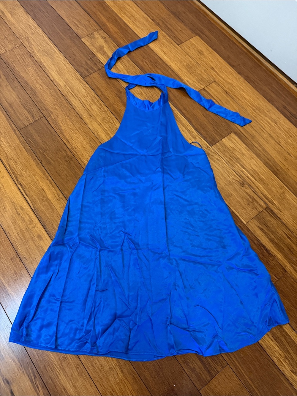 Zara Electric Blue Halter Mini Dress
